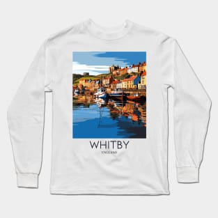 A Pop Art Travel Print of Whitby - England Long Sleeve T-Shirt